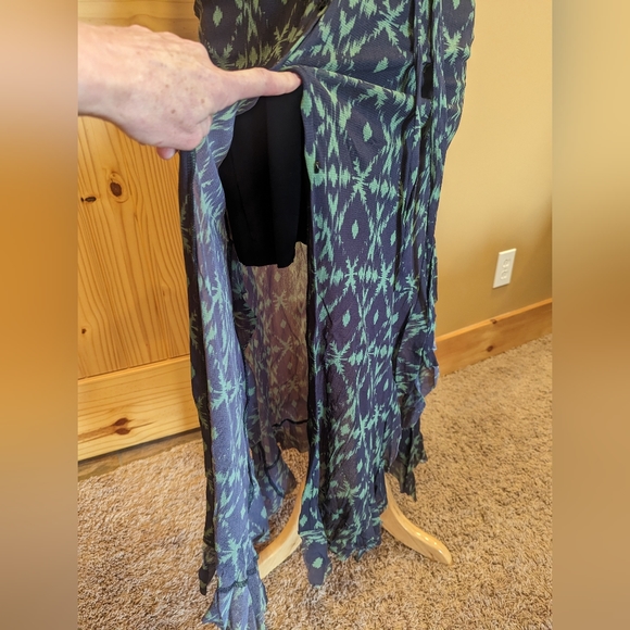 Weston green and black maxi dress size S - Picture 3 of 6